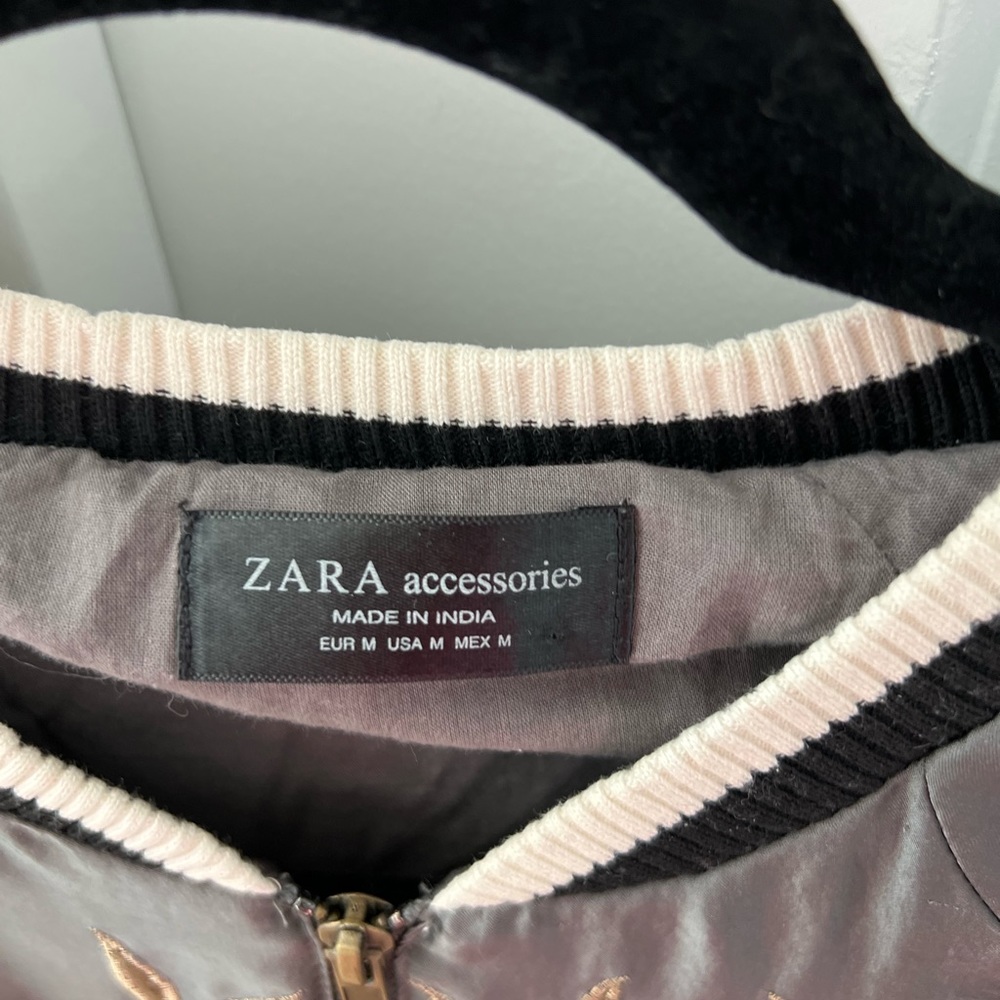 Zara sequin bomber varsity jacket